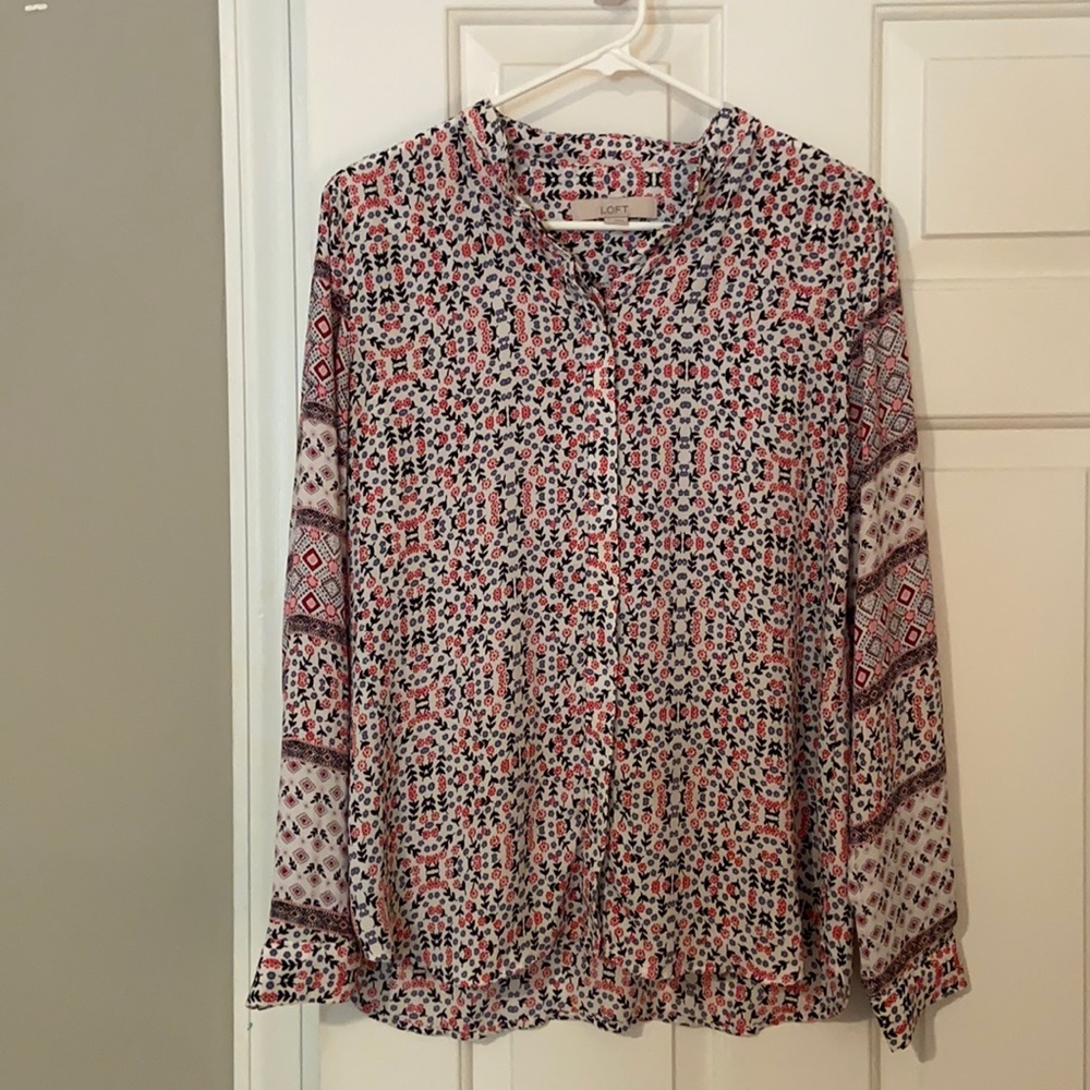 Floral Loft button up blouse